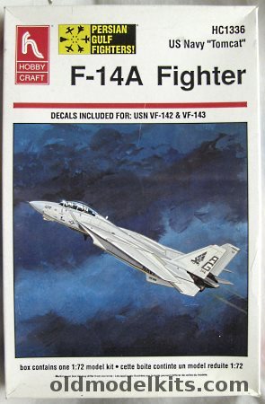 Hobby Craft 1/72 Grumman F-14 Tomcat - VF-142 or VF-143, HC1336 plastic model kit